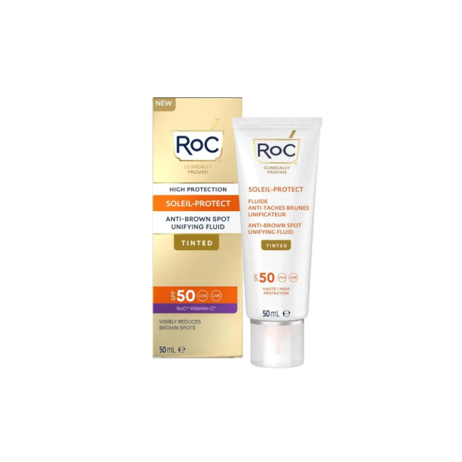 Roc Fluido Solare Viso Spf50 Idratante Colorato