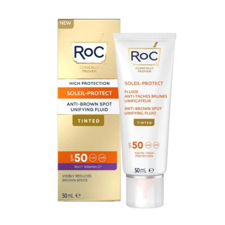 Roc Fluido Solare Viso Spf50 Idratante Colorato