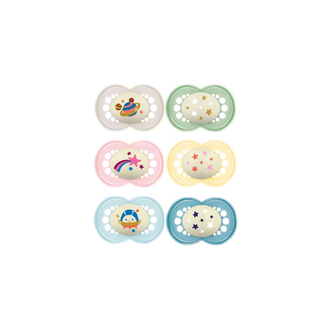 succhietto original night 6+ silicone 2 pezzi