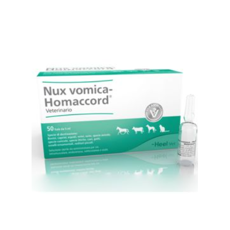 Nux Vomica homaccord 50 fiale veterinarie 5 ml heel Nux Vomica homaccord 50 fiale veterinarie 5 ml heel