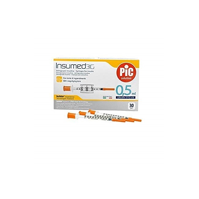 Siringa Per Insulina Pic Insumed 0,5g31 30 Siringhe Siringa Per Insulina Pic Insumed 0,5g31 30 Siringhe