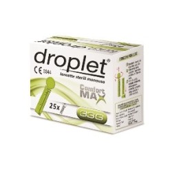 Droplet Lancette Pungidito Comfort Max Gauge 33 25 Pezzi