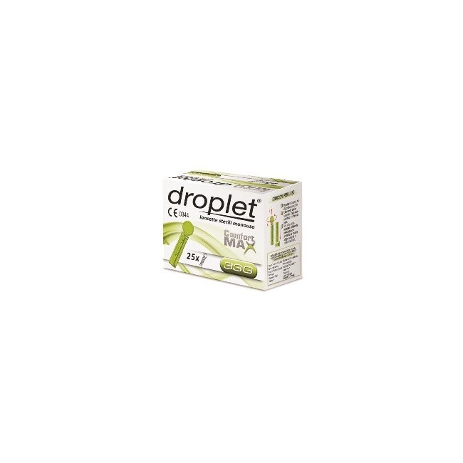 Droplet Lancette Pungidito Comfort Max Gauge 33 25 Pezzi