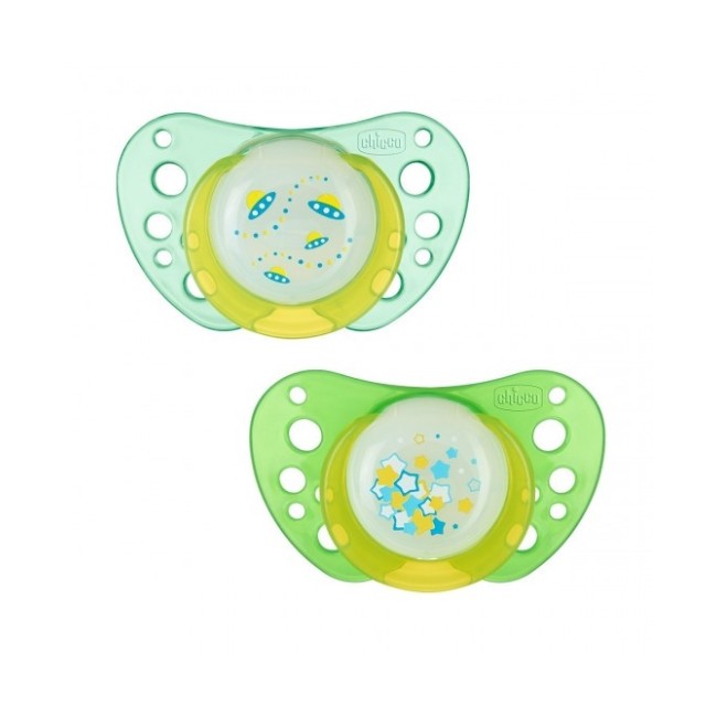 Chicco Succhietto Physio Air Silicone Luminoso 6-12m 2 Pezzi Chicco Succhietto Physio Air Silicone Luminoso 6-12m 2 Pezzi