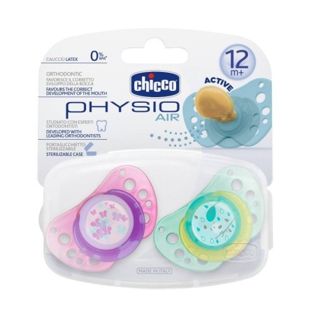 Chicco Succhietto Physio Air Caucciù Bimba 12m+ 2 Pezzi Chicco Succhietto Physio Air Caucciù Bimba 12m+ 2 Pezzi