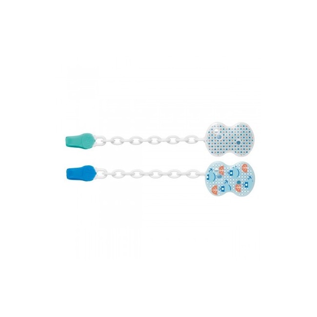 Chicco Clip Catenella Per Succhietto Azzurro Chicco Clip Catenella Per Succhietto Azzurro