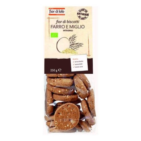 Fior Di Loto Biscotti Farro E Miglio Bio 250g Fior Di Loto Biscotti Farro E Miglio Bio 250g