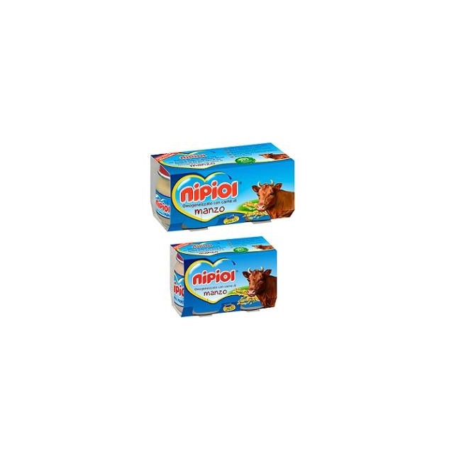 2 Confezioni Nipiol Omogeneizzato al manzo 120 g
