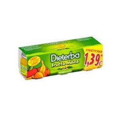 Dieterba Omogeneizzato Frutta Mista 3 Pezzi 80 G
