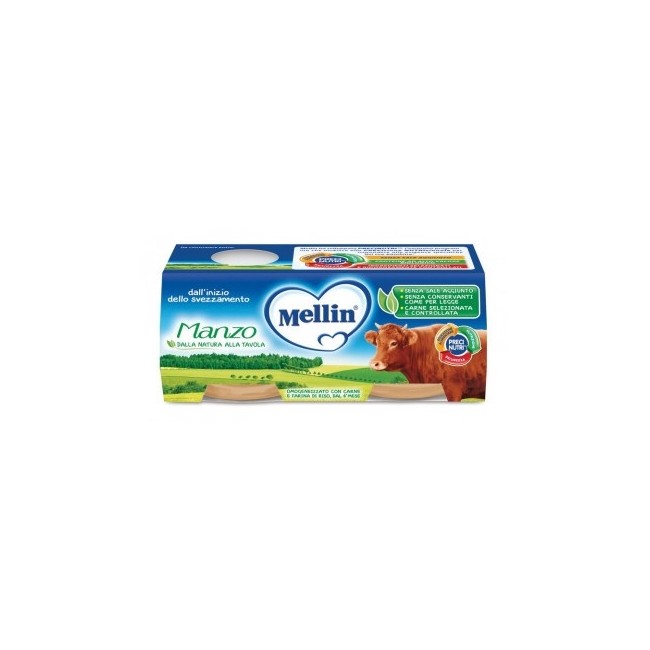 Mellin Omogeneizzato Di Carne Di Manzo 2x120g Mellin Omogeneizzato Di Carne Di Manzo 2x120g