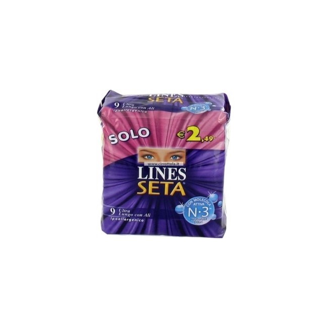Lines Seta Ultra Lungo 9 Pezzi Assorbenti Lines Seta Ultra Lungo 9 Pezzi Assorbenti