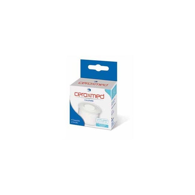 Cerotto Ceroxmed Rocchetto Bianco Aereato 500x2,50 Cm Cerotto Ceroxmed Rocchetto Bianco Aereato 500x2,50 Cm