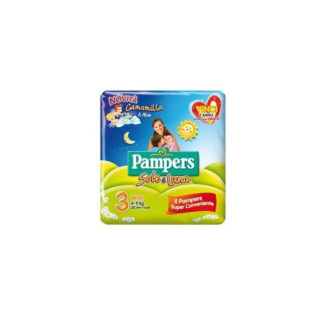 Pampers Sole & Luna Flash 20 Pezzi