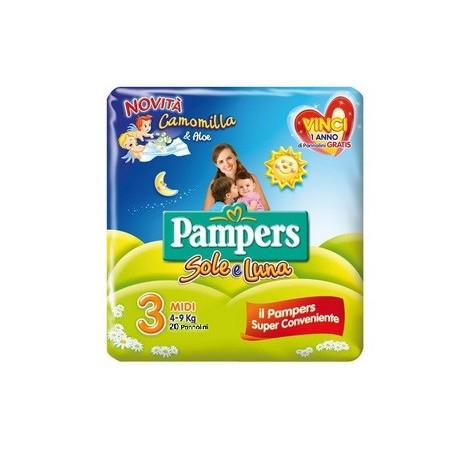 Pampers Sole & Luna Flash 20 Pezzi
