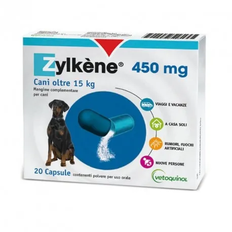 Vetoquinol Zylkene Cani 20 Capsule con proteine del latte 450mg -  Para-Farmacia Bosciaclub