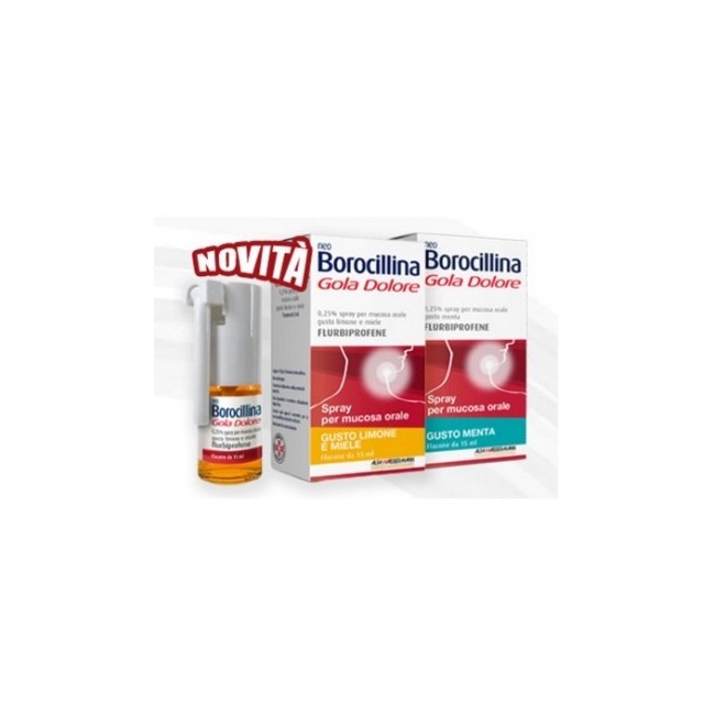 Neoborocillina Gola Dolore* 0,25% Spray Limone & Miele 15ml