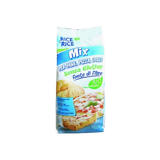 Rice&rice Mix Farina Per Pane Pizza E Dolci 500g Rice&rice Mix Farina Per Pane Pizza E Dolci 500g
