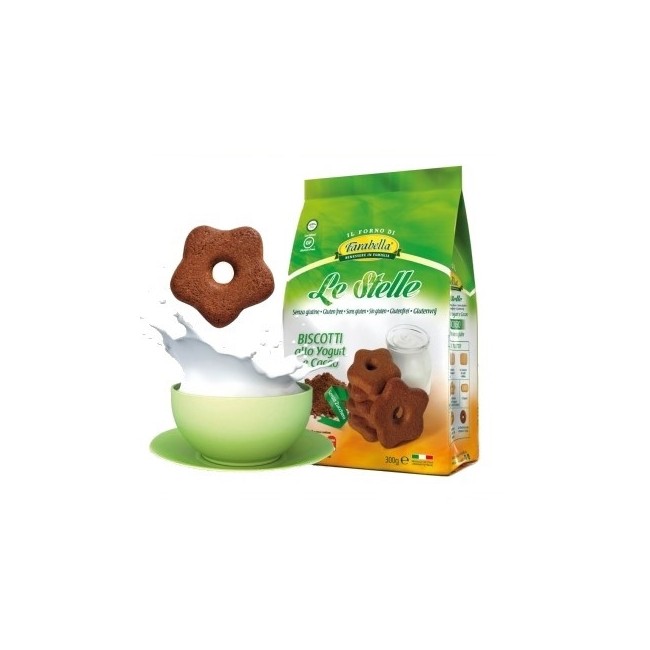 Farabella Le Stelle Biscotti Yogurt Cacao Senza Glutine 300g Farabella Le Stelle Biscotti Yogurt Cacao Senza Glutine 300g