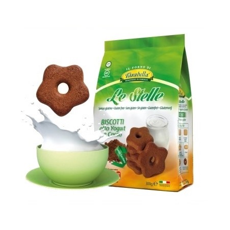 Farabella Le Stelle Biscotti Yogurt Cacao Senza Glutine 300g Farabella Le Stelle Biscotti Yogurt Cacao Senza Glutine 300g