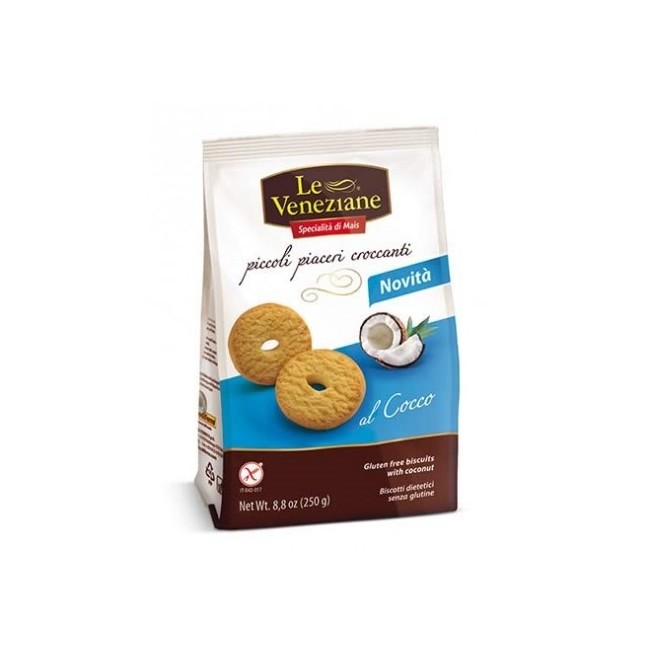 Le Veneziane Biscotti Al Cocco Senza Glutine 250g Le Veneziane Biscotti Al Cocco Senza Glutine 250g