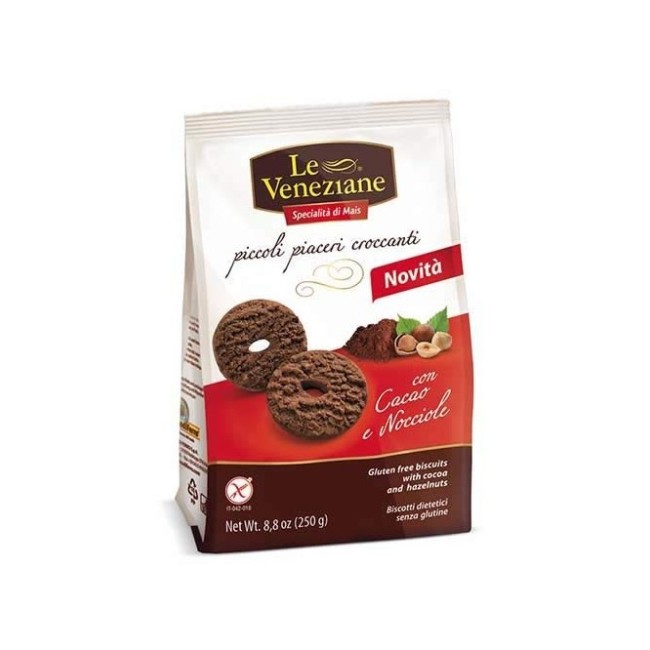 Le Veneziane Biscotti Cacao Nocciole 250g Le Veneziane Biscotti Cacao Nocciole 250g