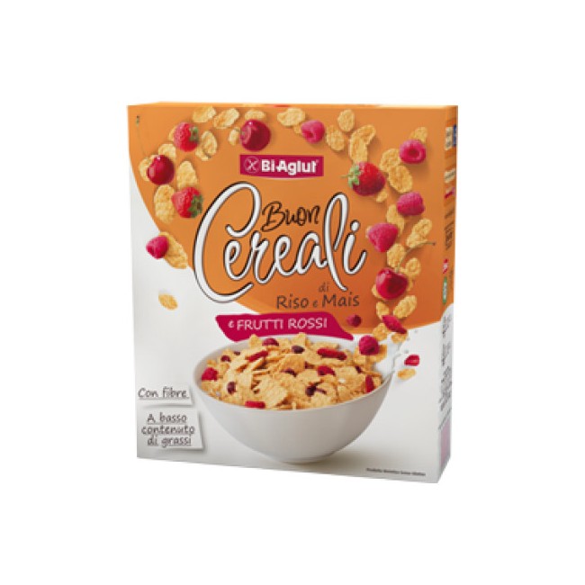 Biaglut Buon Cereali Fiocchi Riso&mais Ai Frutti Rossi 275g Biaglut Buon Cereali Fiocchi Riso&mais Ai Frutti Rossi 275g