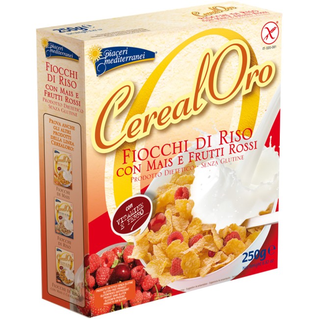 Cerealoro Fiocchi Di Riso Con Mais E Frutti Rossi 250g Cerealoro Fiocchi Di Riso Con Mais E Frutti Rossi 250g