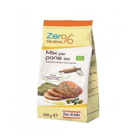 Zero% Glutine Mix Per Pane Biologico 500g Zero% Glutine Mix Per Pane Biologico 500g