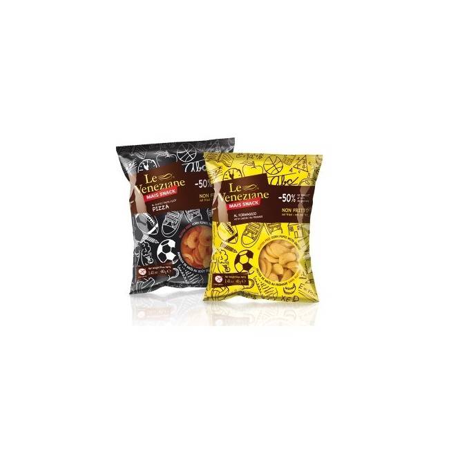 Le Veneziane Snack Di Mais Gusto Pizza 40g Le Veneziane Snack Di Mais Gusto Pizza 40g