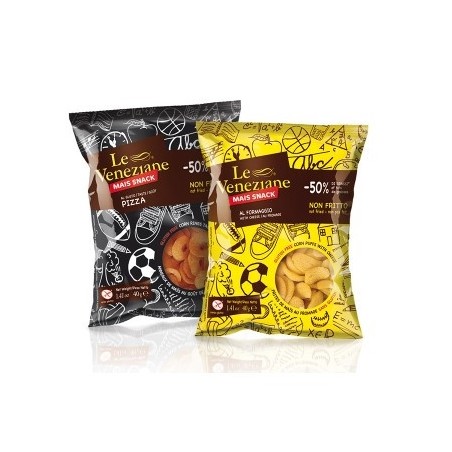 Le Veneziane Snack Di Mais Gusto Pizza 40g Le Veneziane Snack Di Mais Gusto Pizza 40g