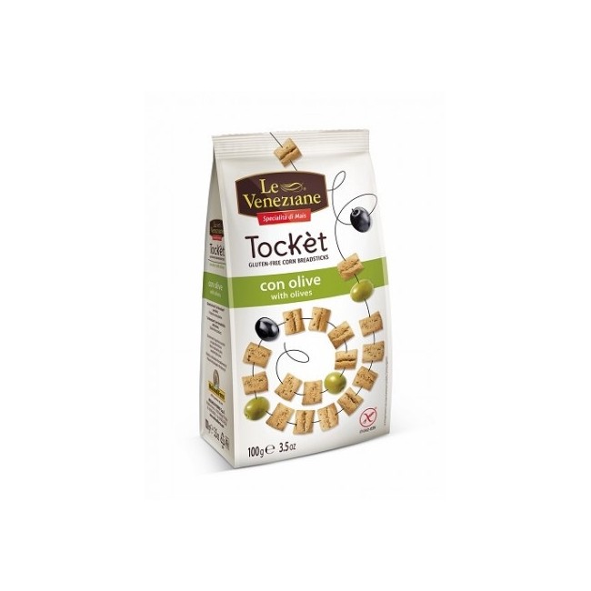 Le Veneziane Tocket Con Olive Senza Glutine 100g Le Veneziane Tocket Con Olive Senza Glutine 100g