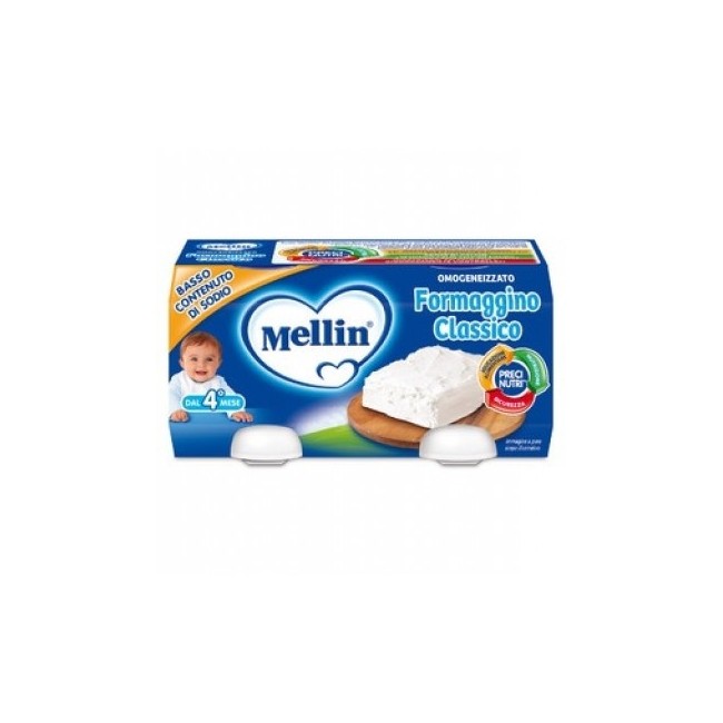Mellin Formaggino Classico Omogeneizzato 2x80g Mellin Formaggino Classico Omogeneizzato 2x80g
