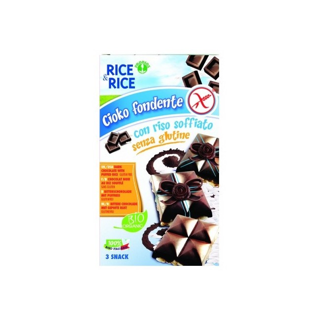 Rice&rice Cioko Fondente Riso Soffiato 3x25g Rice&rice Cioko Fondente Riso Soffiato 3x25g