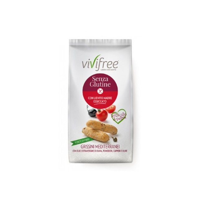 Vivifree Grissini Mediterranei Pomodoro Capperi Olive 150g