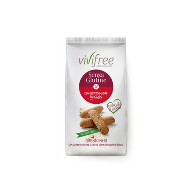 Vivifree Grissini Neri Con Olio E Grano Saraceno Integrale