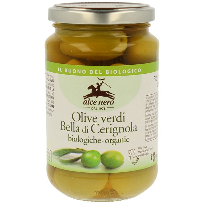 Alce Nero Olive Verdi Bella Di Cerignola Biologiche 350g