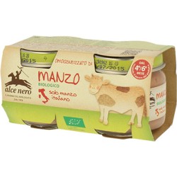 Alce Nero Omogeneizzato Di Manzo Biologico 2x80g