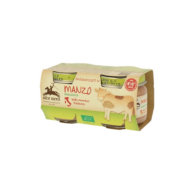 Alce Nero Omogeneizzato Di Manzo Biologico 2x80g Alce Nero Omogeneizzato Di Manzo Biologico 2x80g