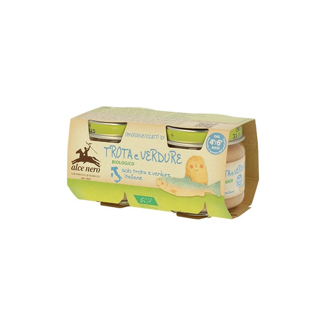 Alce Nero Trota E Verdure Biologico 2x80g
