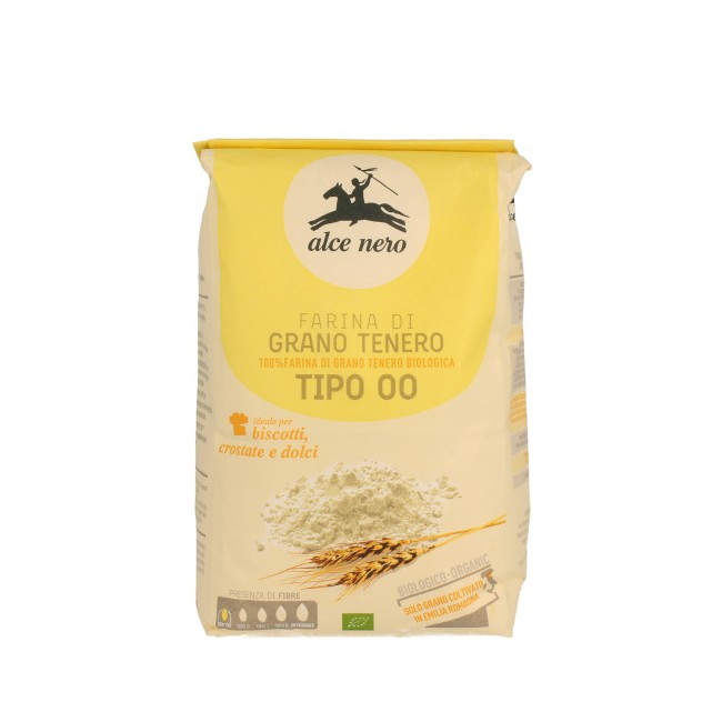 Alce Nero Farina Grano Tenero 00 Biologico 1kg Alce Nero Farina Grano Tenero 00 Biologico 1kg