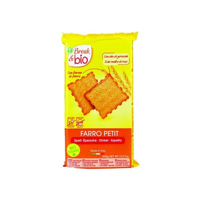 Break&bio Petit Di Farro Biscotti Biologici 300g Break&bio Petit Di Farro Biscotti Biologici 300g
