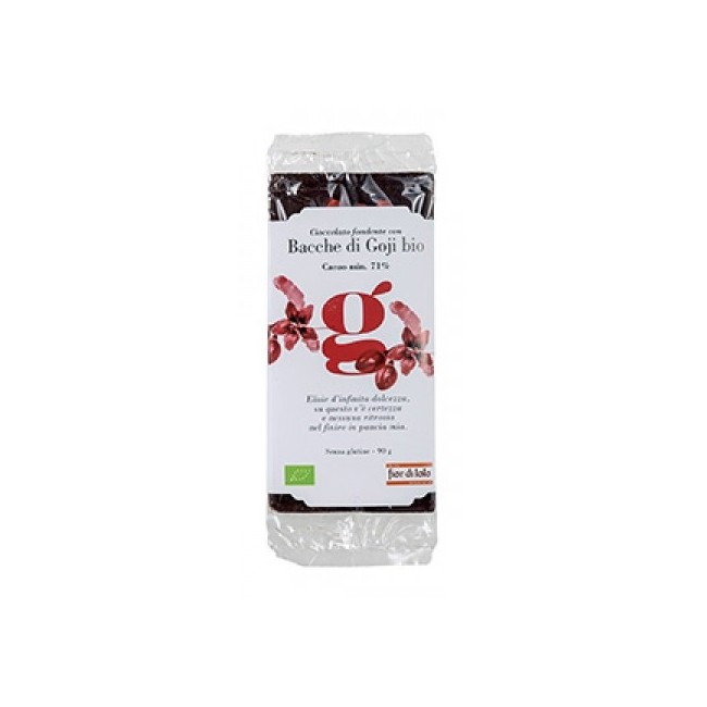 Fior Di Loto Cioccolato Fondente Con Bacche Di Goji Bio Fior Di Loto Cioccolato Fondente Con Bacche Di Goji Bio