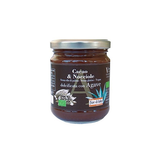 Fior Di Loto Crema Nocciole Cacao Con Agave Biologiche 200g Fior Di Loto Crema Nocciole Cacao Con Agave Biologiche 200g