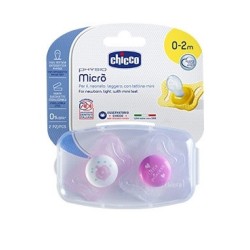 Chicco Succhietto Micro Girl 0-2m 2 Pezzi