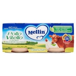 Mellin Omogeneizzato Pollo E Vitello Con Verdure 2x80g