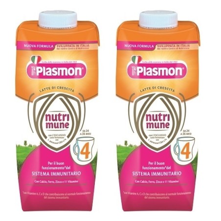 Plasmon Nutri-mune 4 Latte Di Crescita 2 Pezzi