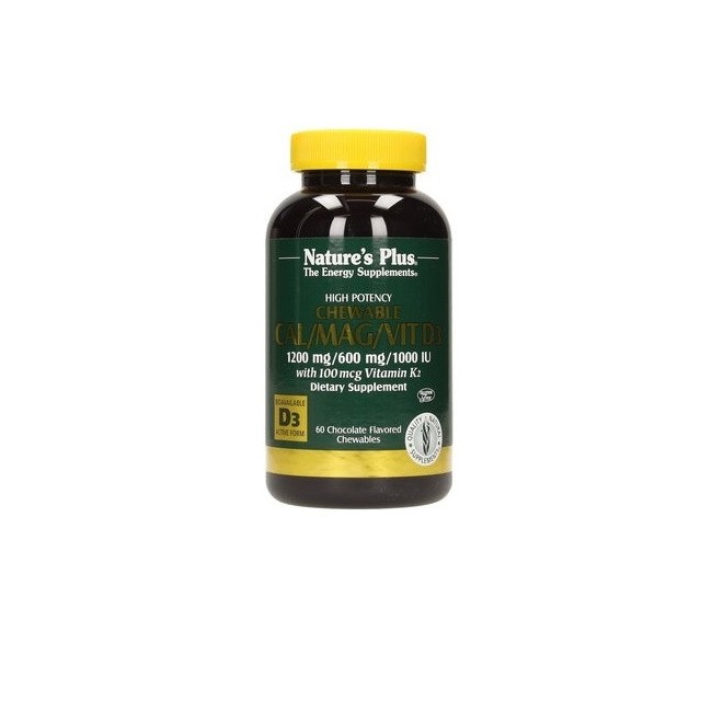 Nature's Plus Cal/Mag/Vit D3 Masticabile 60 Tavolette