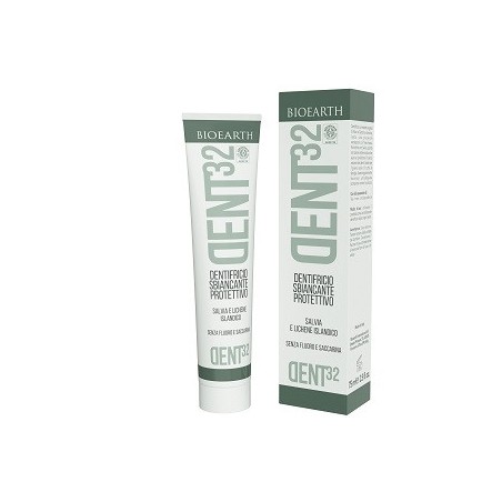Bioearth Dent32 Dentifricio Sbiancante Salvia E Lichene 75ml