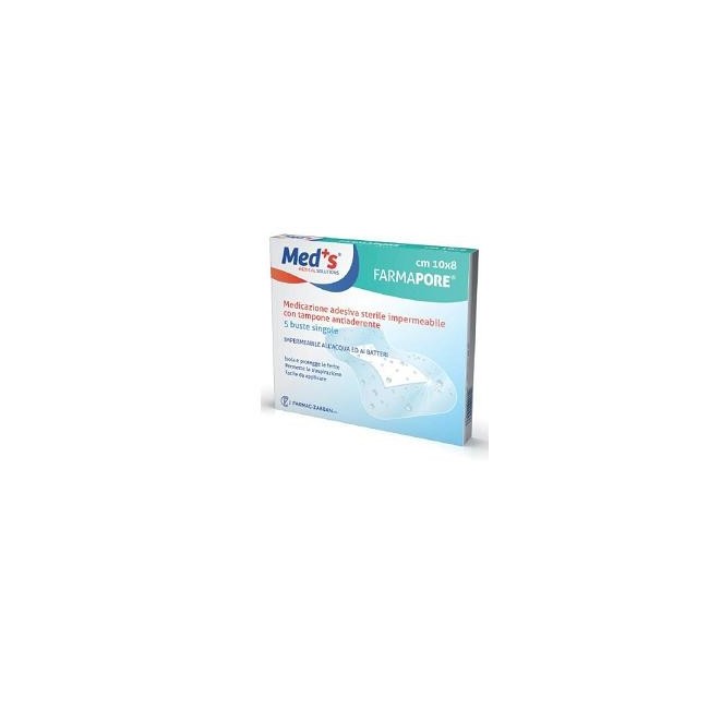 Meds Pore Medicazione 10x6cm 5 Pezzi Meds Pore Medicazione 10x6cm 5 Pezzi