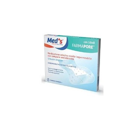 Meds Pore Medicazione 10x6cm 5 Pezzi Meds Pore Medicazione 10x6cm 5 Pezzi